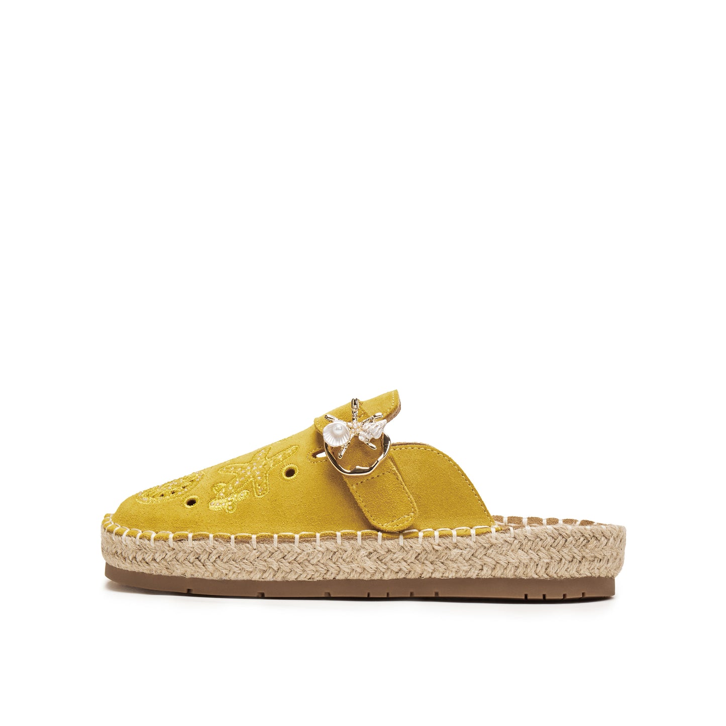 Marine-inspired Embroidered Mules