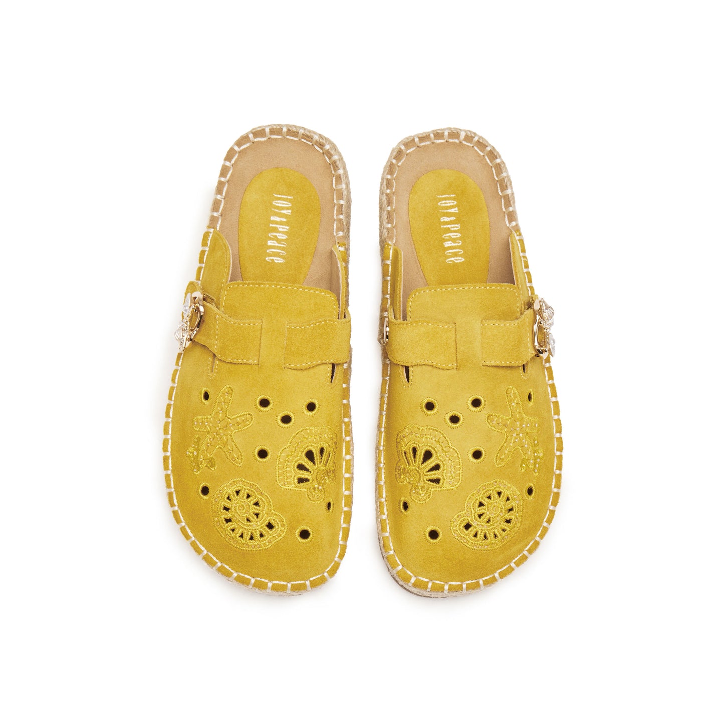 Marine-inspired Embroidered Mules