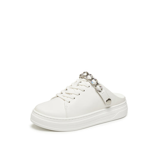 Embellished Strap Sports Mules