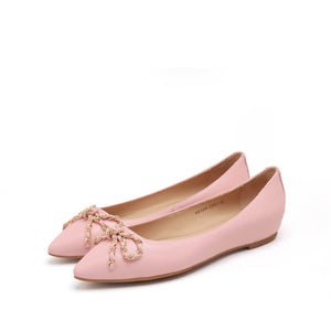 Pointed Toe Flats with Knot