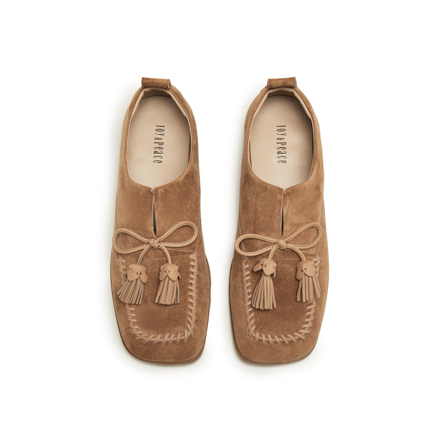 Calf Split Loafers with Tassels