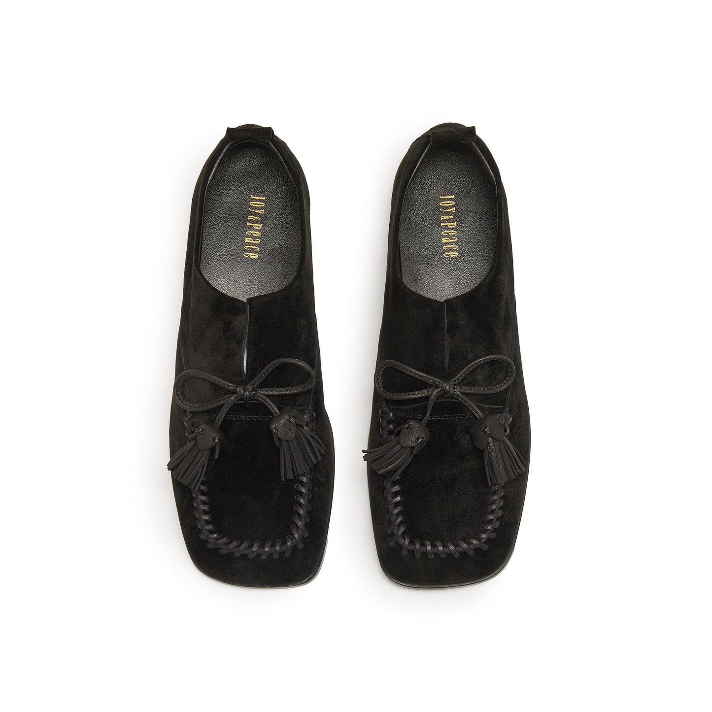 Calf Split Loafers with Tassels