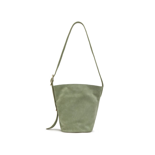 Soft Calf Nubuck Leather Bucket Bag