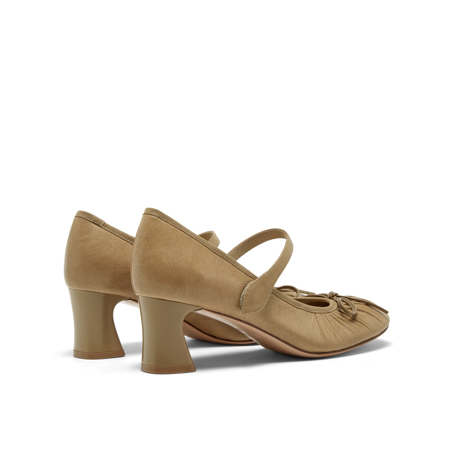 Gatherd Leather Mary Jane Shoes