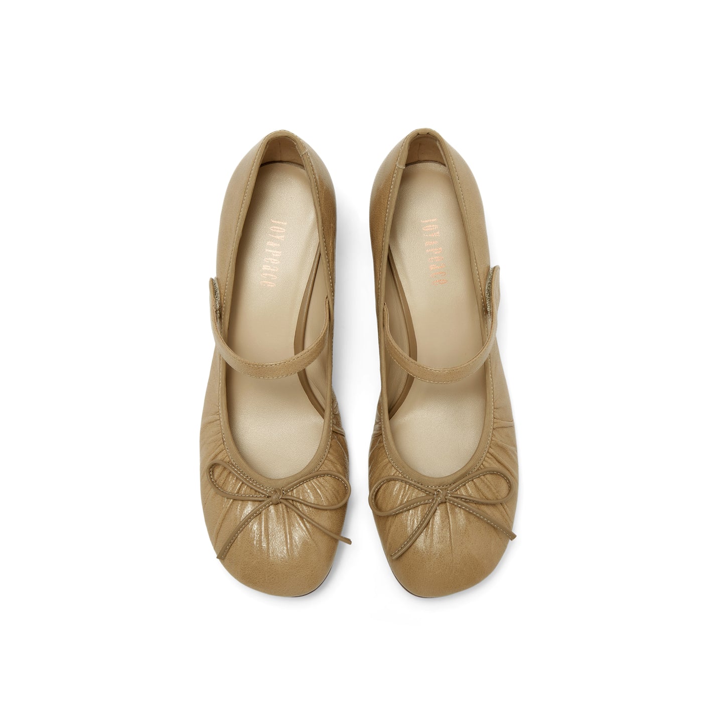 Gatherd Leather Mary Jane Shoes