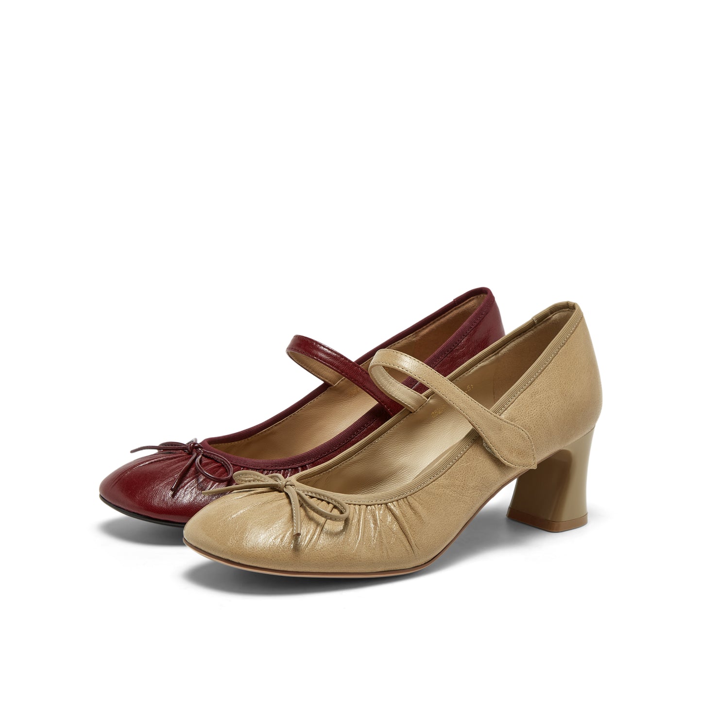 Gatherd Leather Mary Jane Shoes