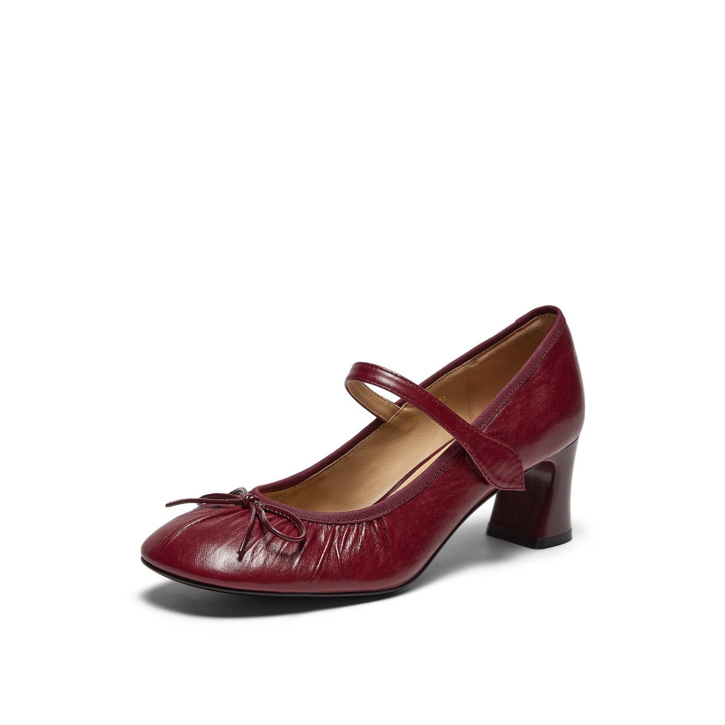 Gatherd Leather Mary Jane Shoes