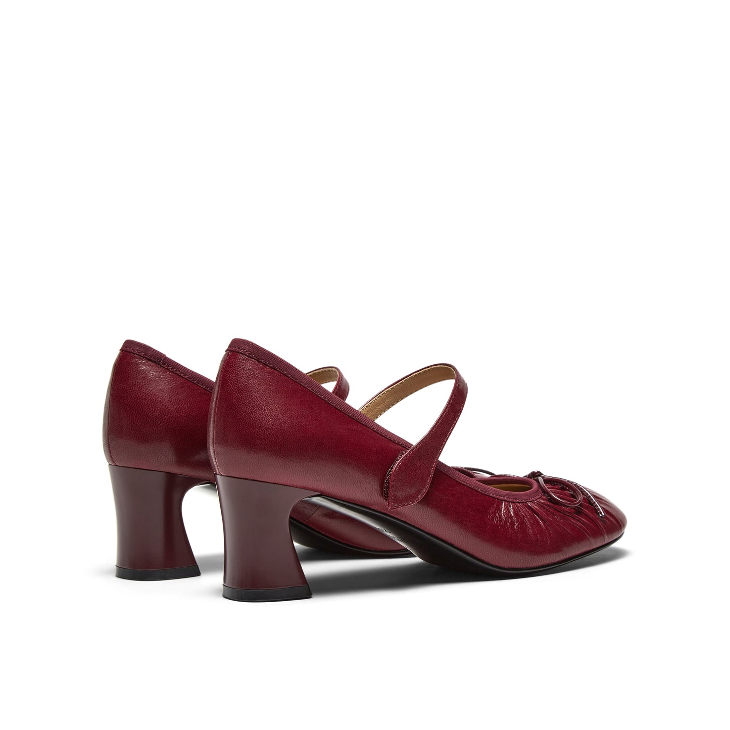 Gatherd Leather Mary Jane Shoes