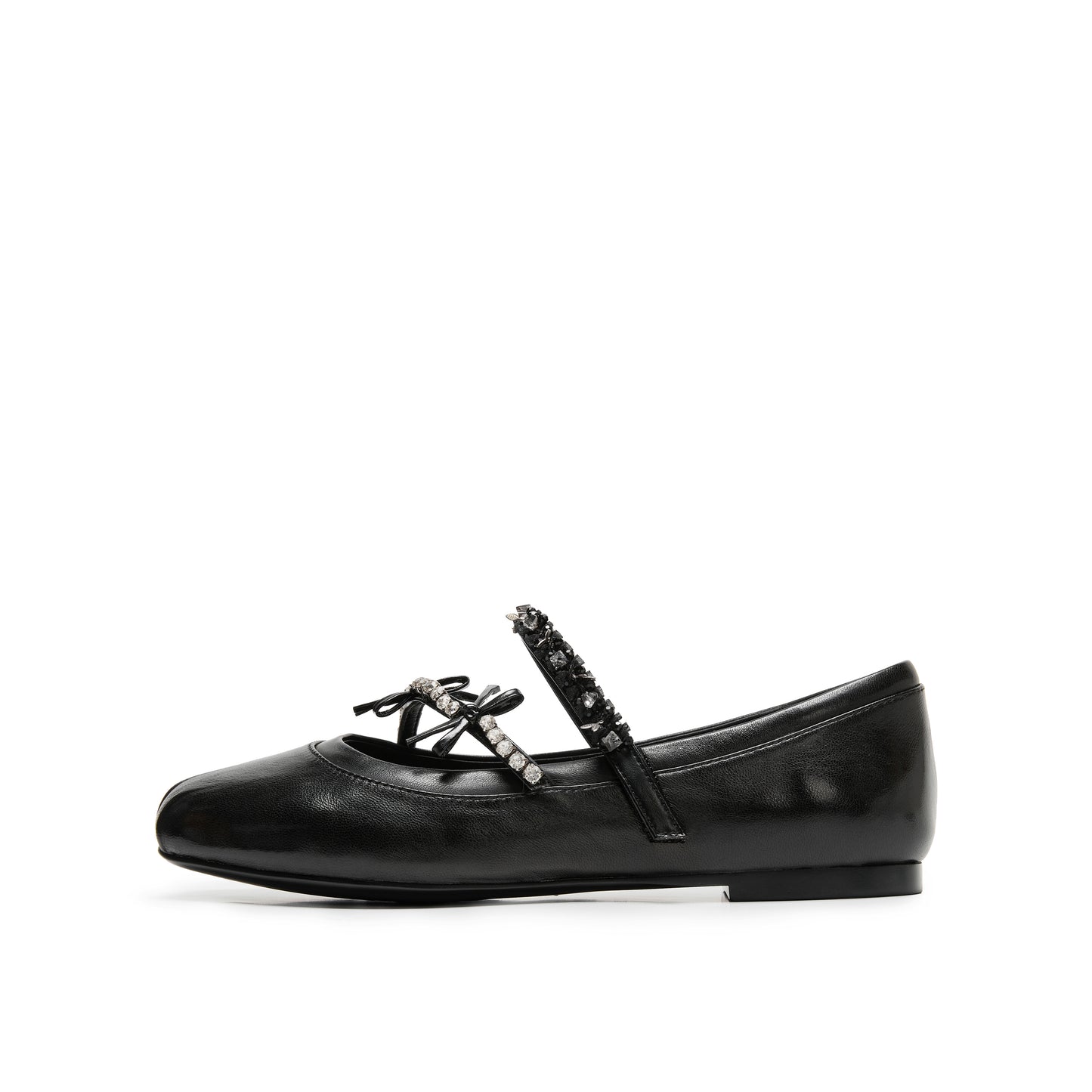 Embellished Strap Kid Leather Mary Jane