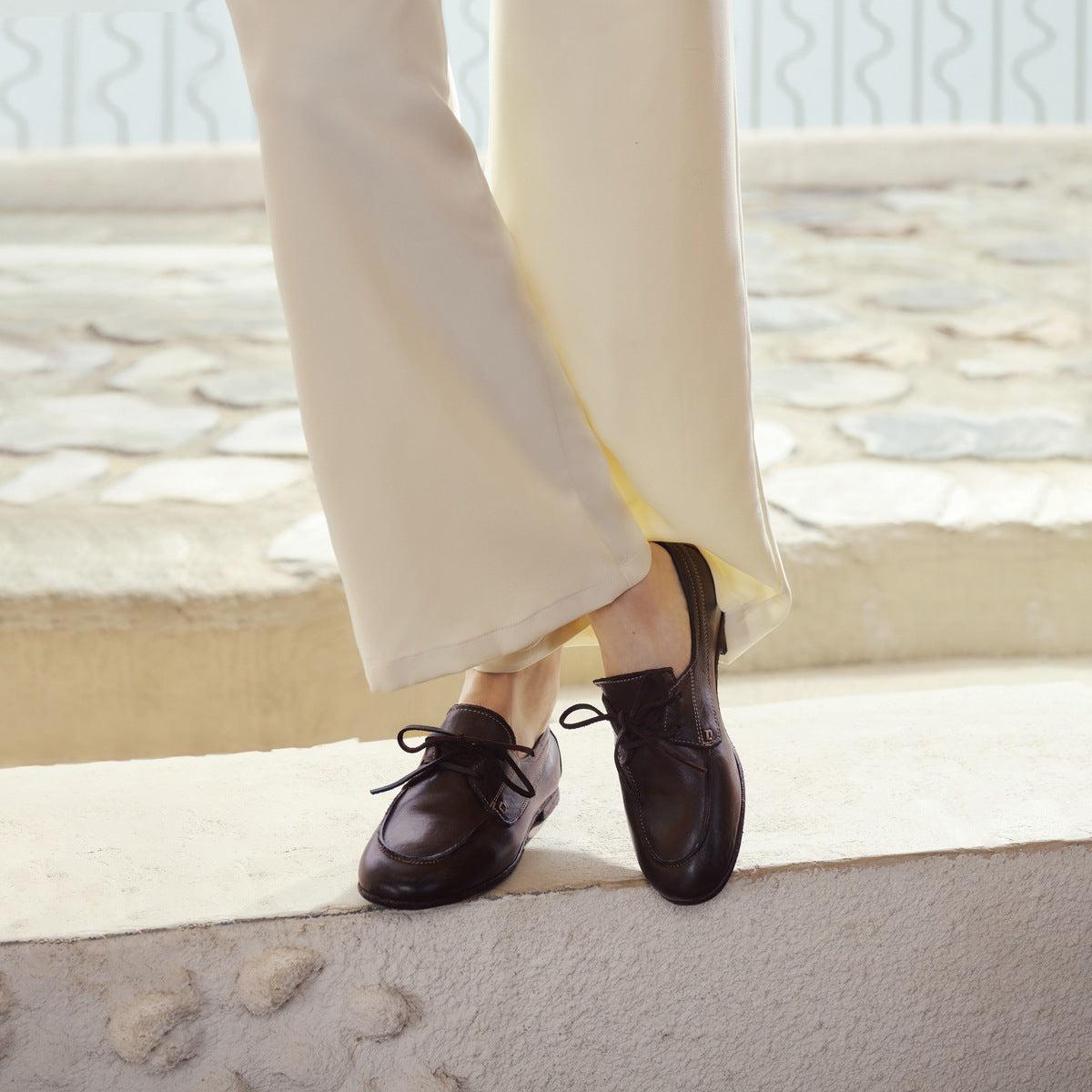 Retro Horse Leather Oxford Shoes