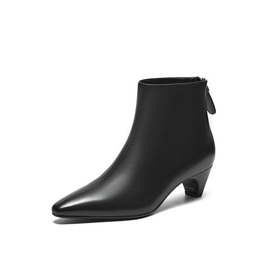 Minimalist Kid Leather Ankle Boots