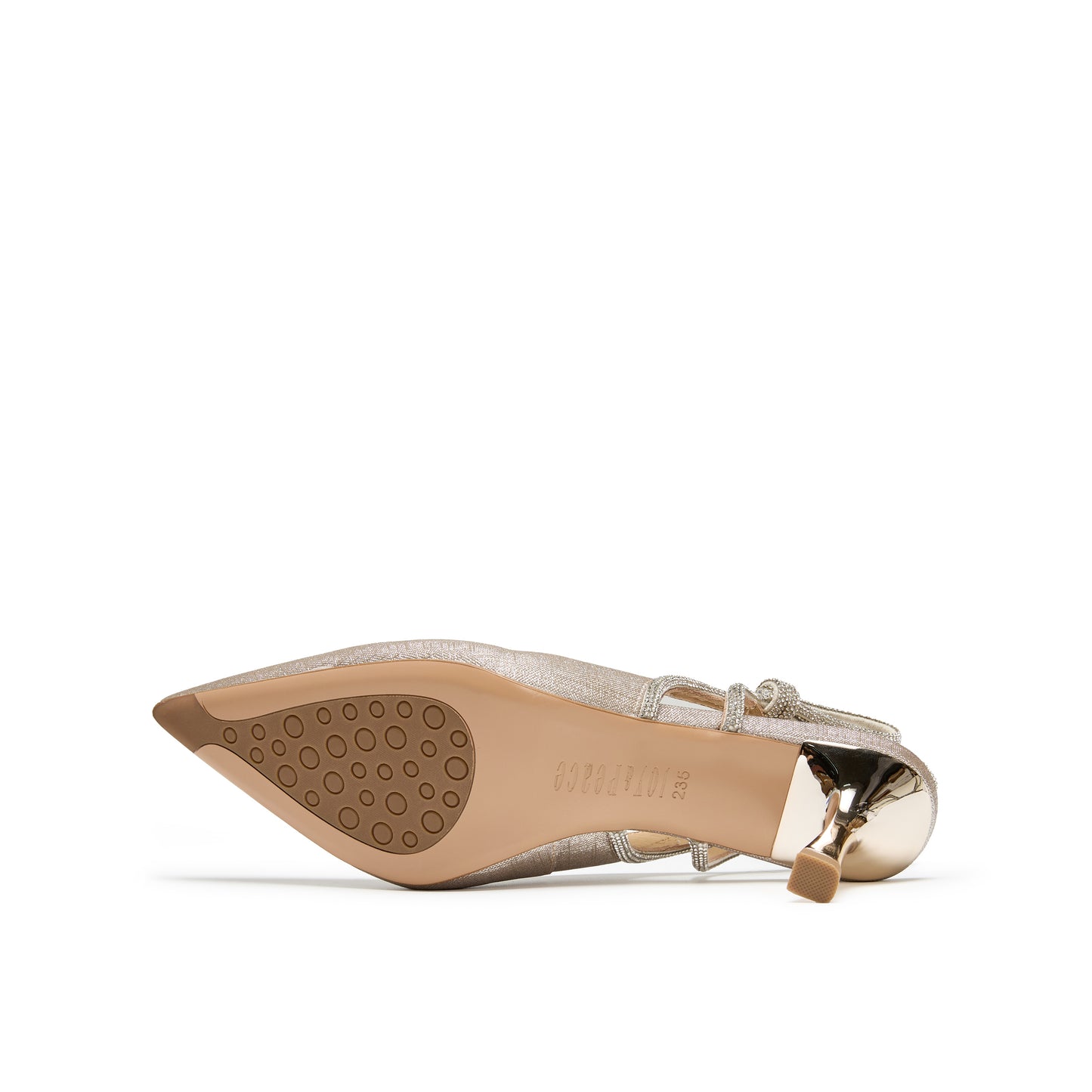 Pointed Toe Glitter Slingback Heels