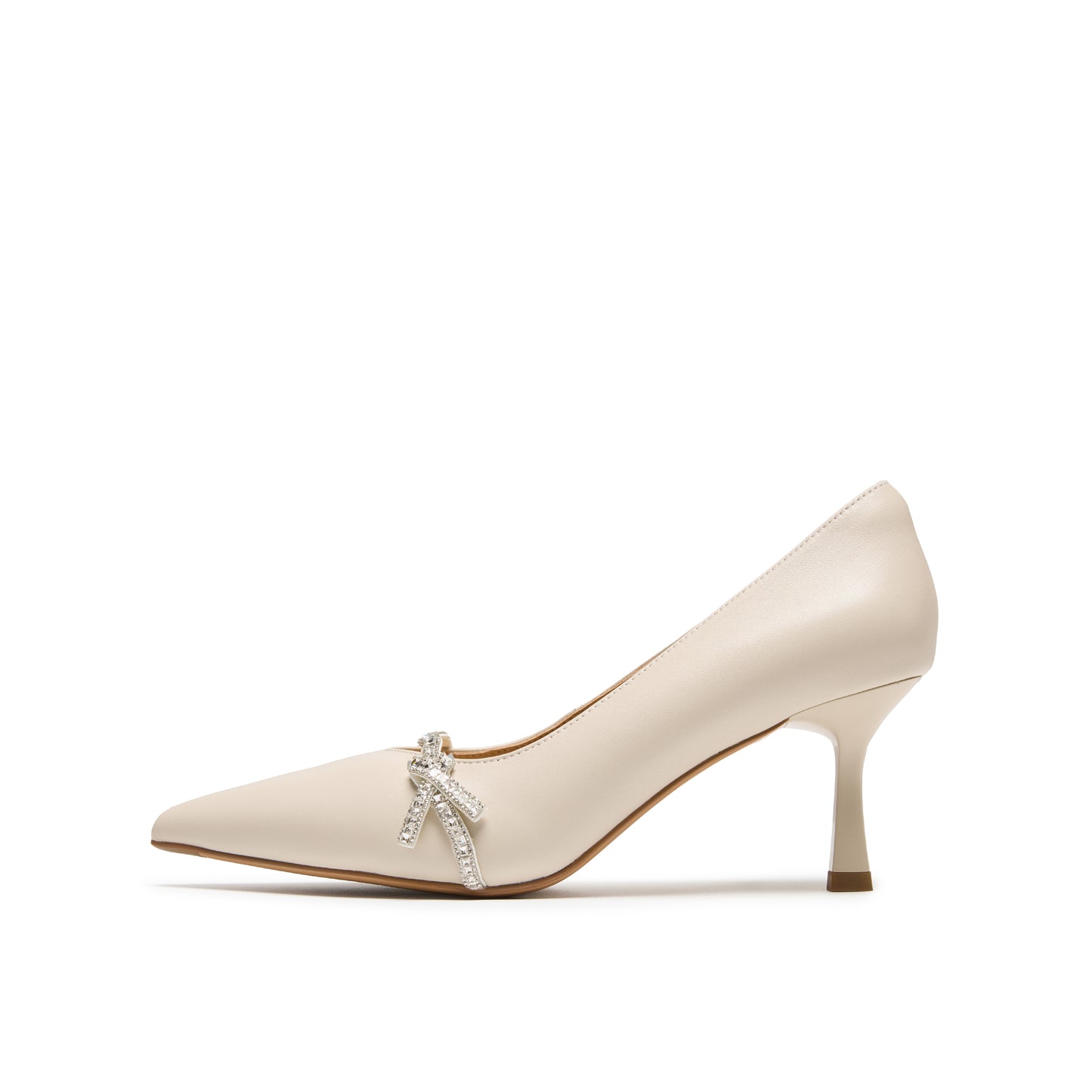 Embellished Bow Pointed Toe Heels