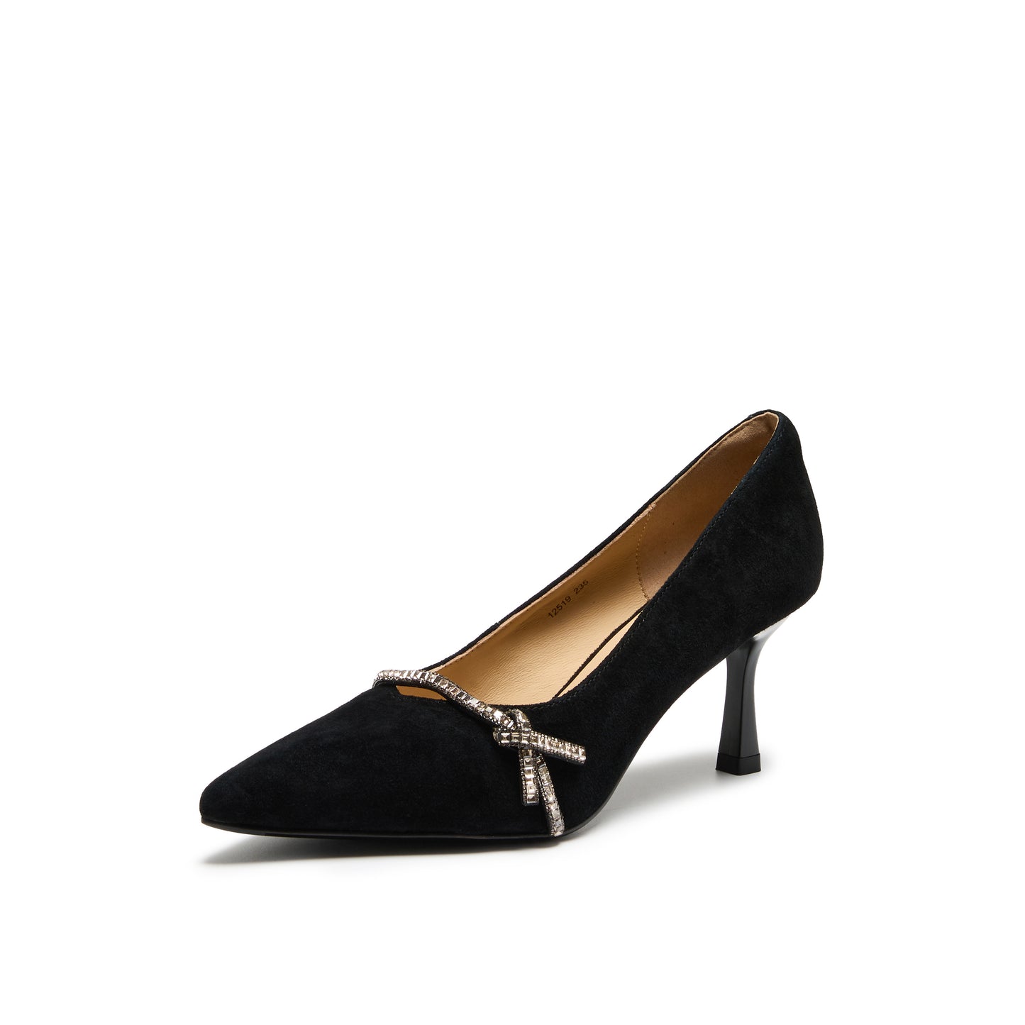 Embellished Bow Pointed Toe Heels