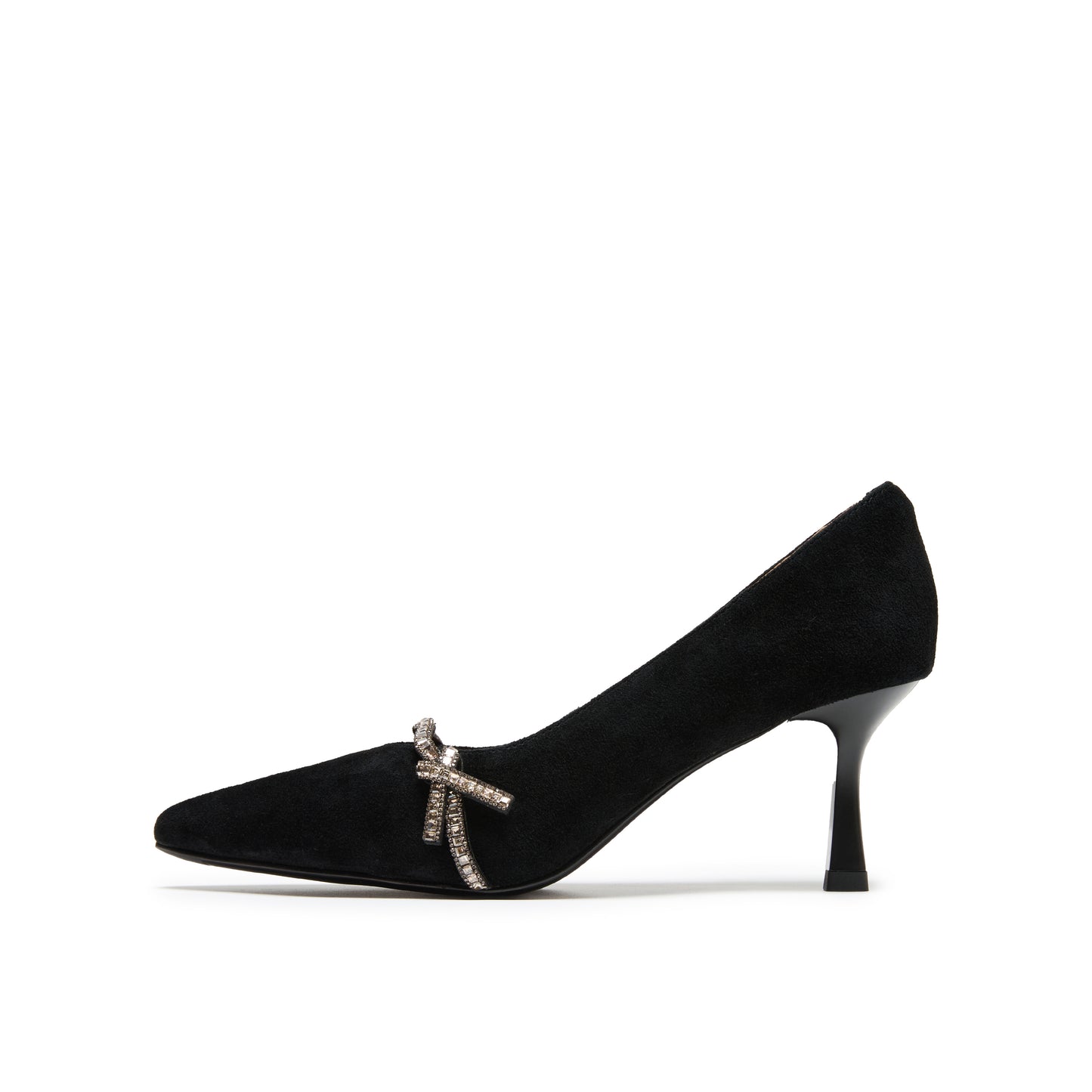 Embellished Bow Pointed Toe Heels
