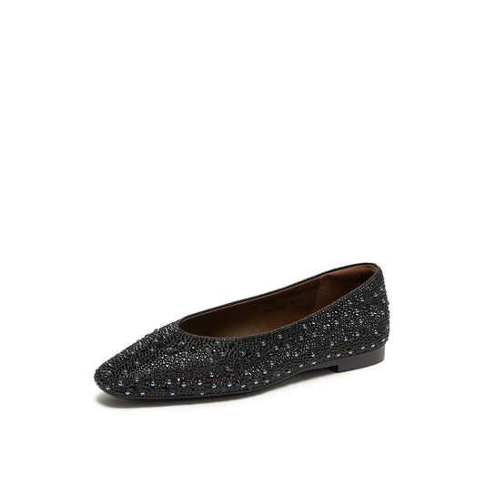 Low Heel Pumps with Crystal Embellishment