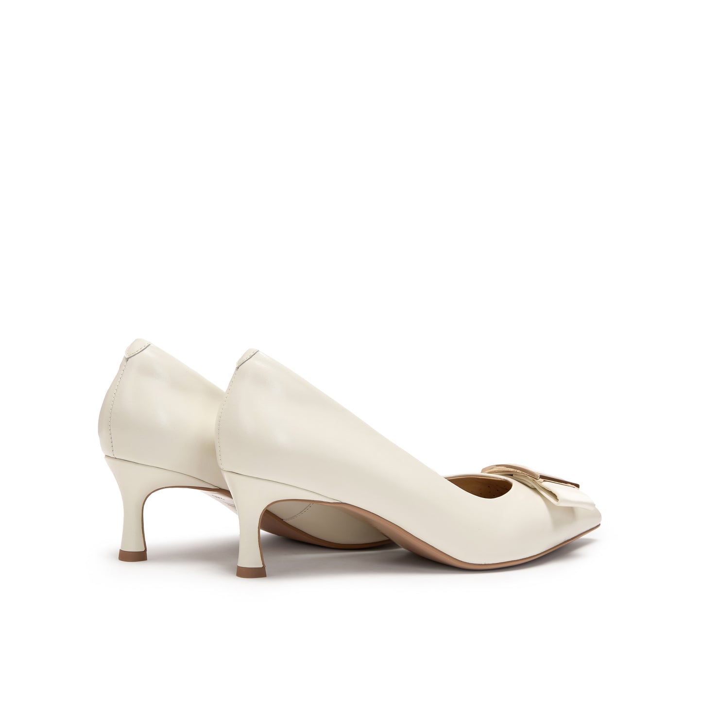 Elegant Mid Heel Pumps with Buckles