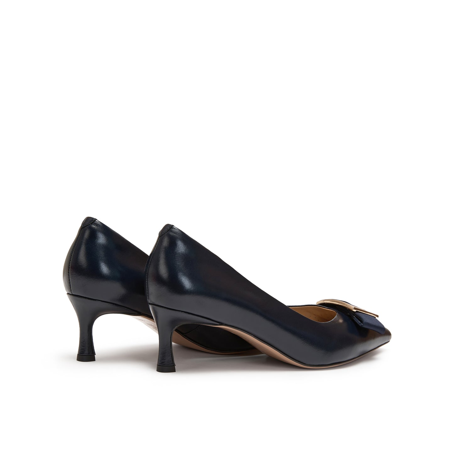 Elegant Mid Heel Pumps with Buckles
