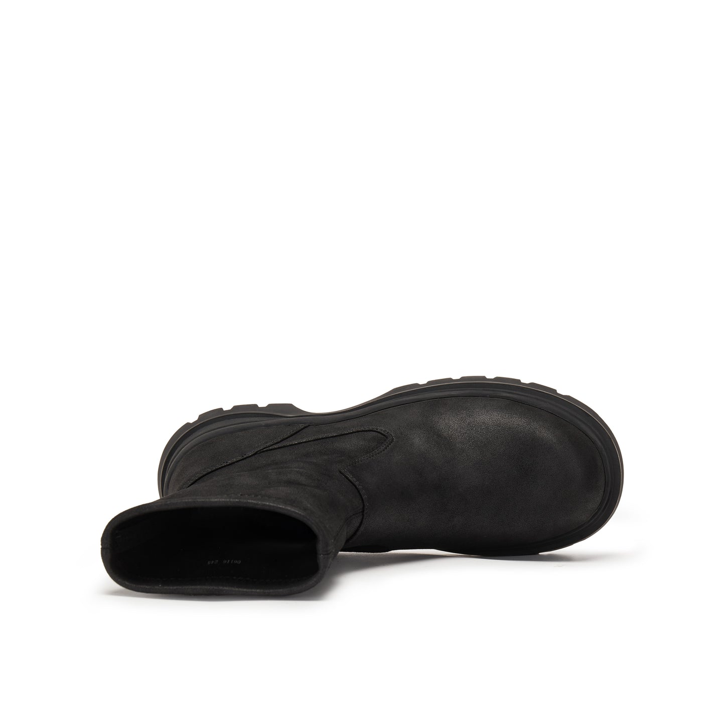 Brushed-off Stretch Fabric Chunky Short Boots