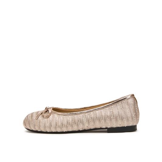 Textured Leather Ballet-Flat