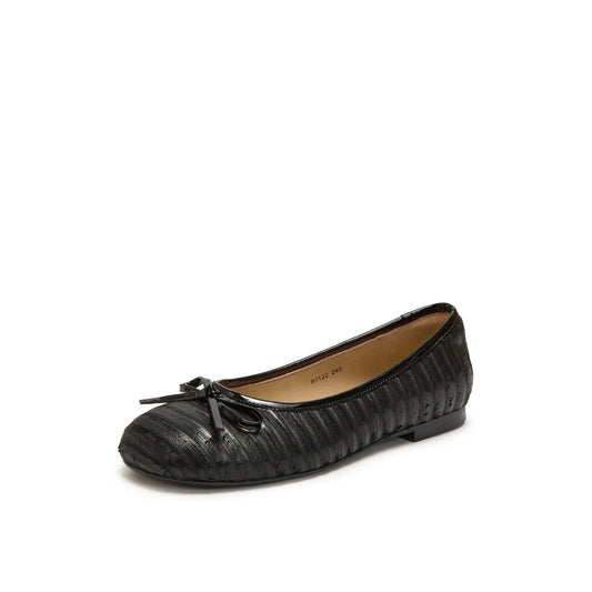 Textured Leather Ballet-Flat