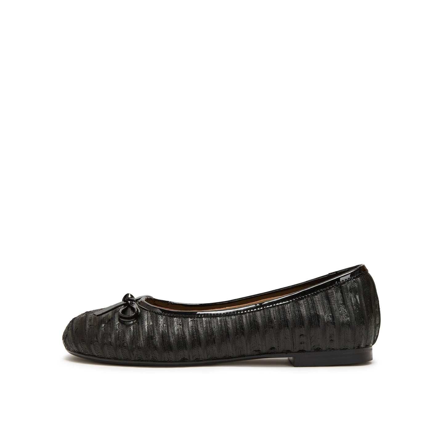 Textured Leather Ballet-Flat