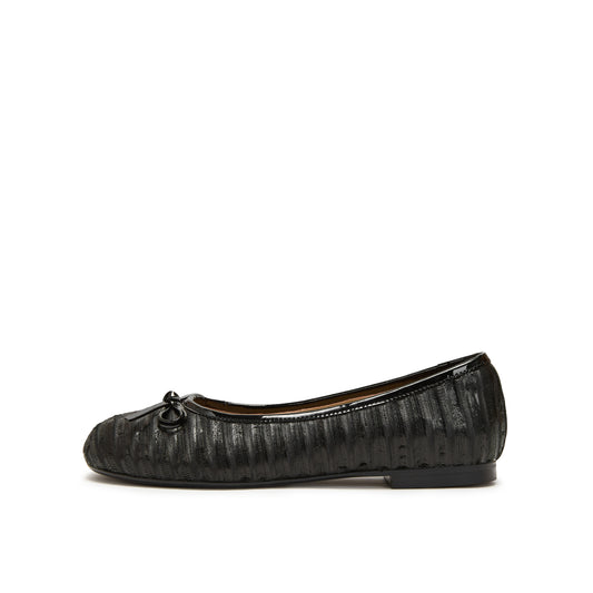 Textured Leather Ballet-Flat