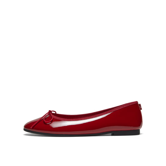 Round Toe Ballet Flats with Bow