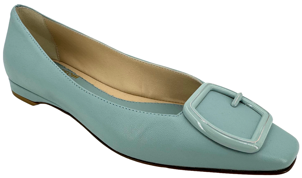 Square Buckle Flats