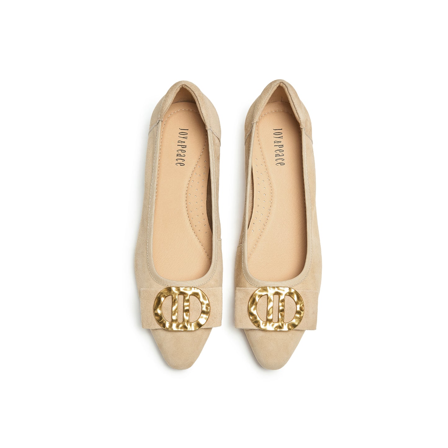 Metal Buckle Suede Pumps