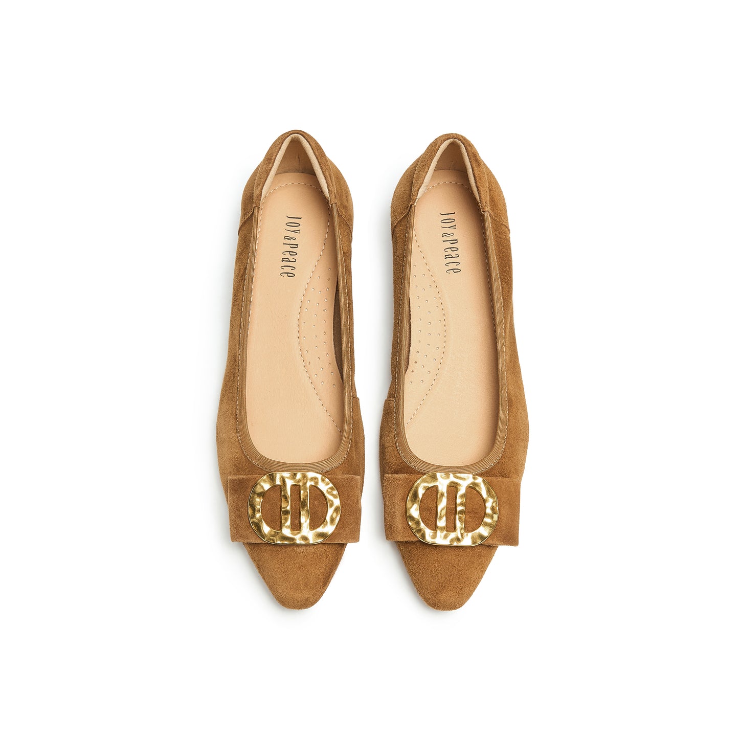 Metal Buckle Suede Pumps