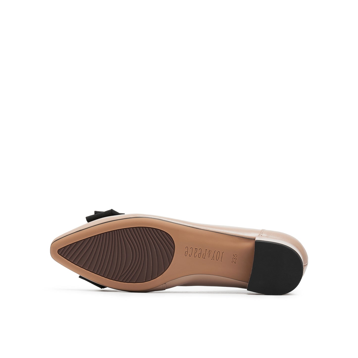 Pointed Toe Mid Heel Pumps with Ribbon