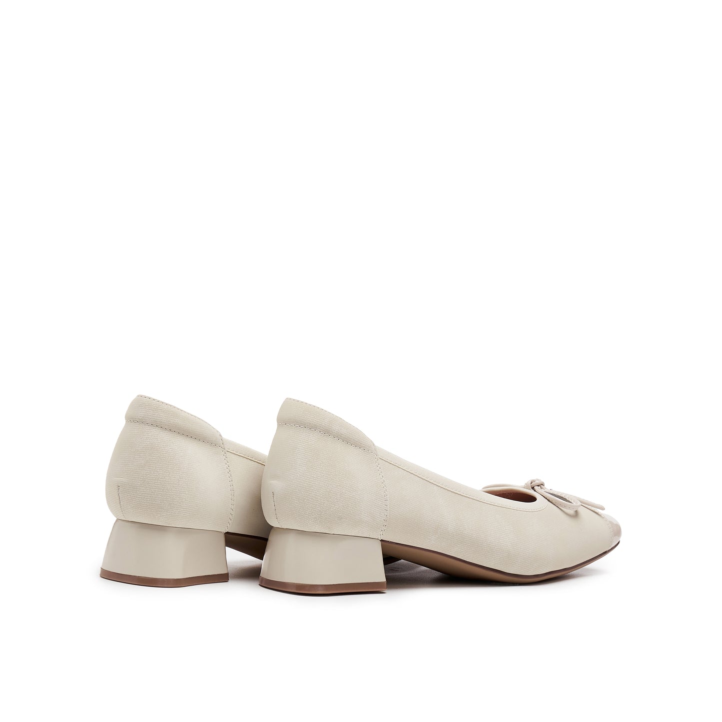 Printed Calf Mid Heel Shoes