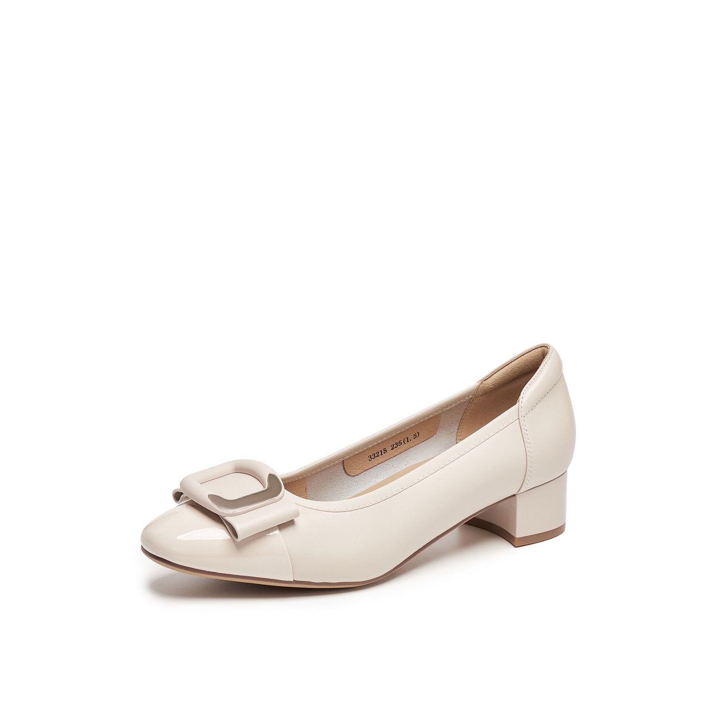 Classic Mid Heel Pumps with Toe Cap