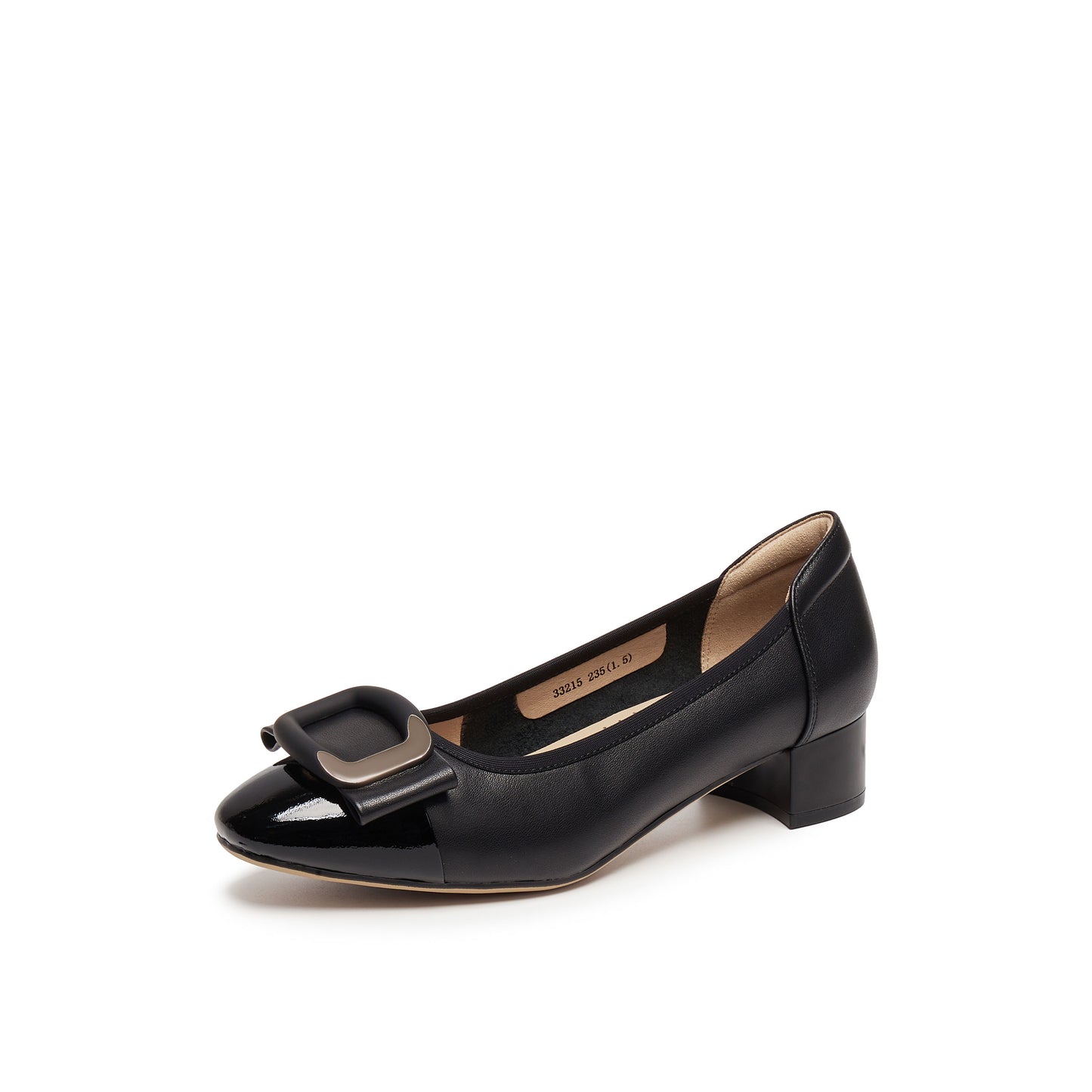 Classic Mid Heel Pumps with Toe Cap
