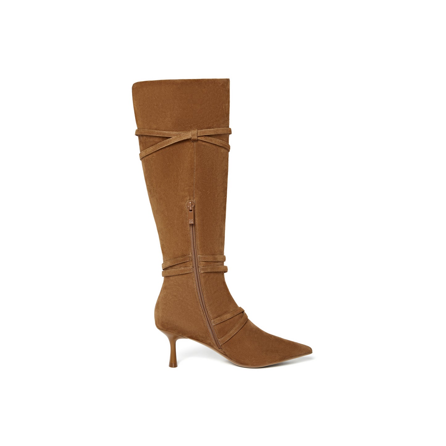 Pointed-toe Multi-strap Long Boots