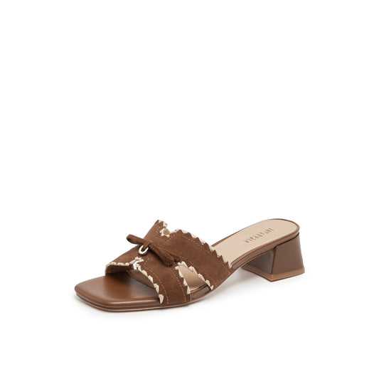 Knot Block Heel Sandals