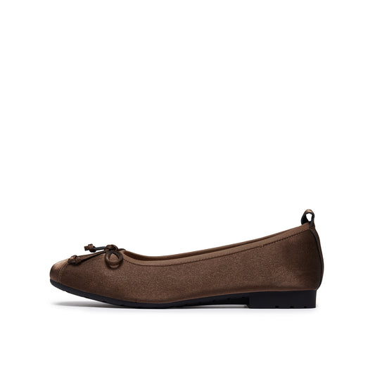 Silk Texture Calf Low Heel Pumps