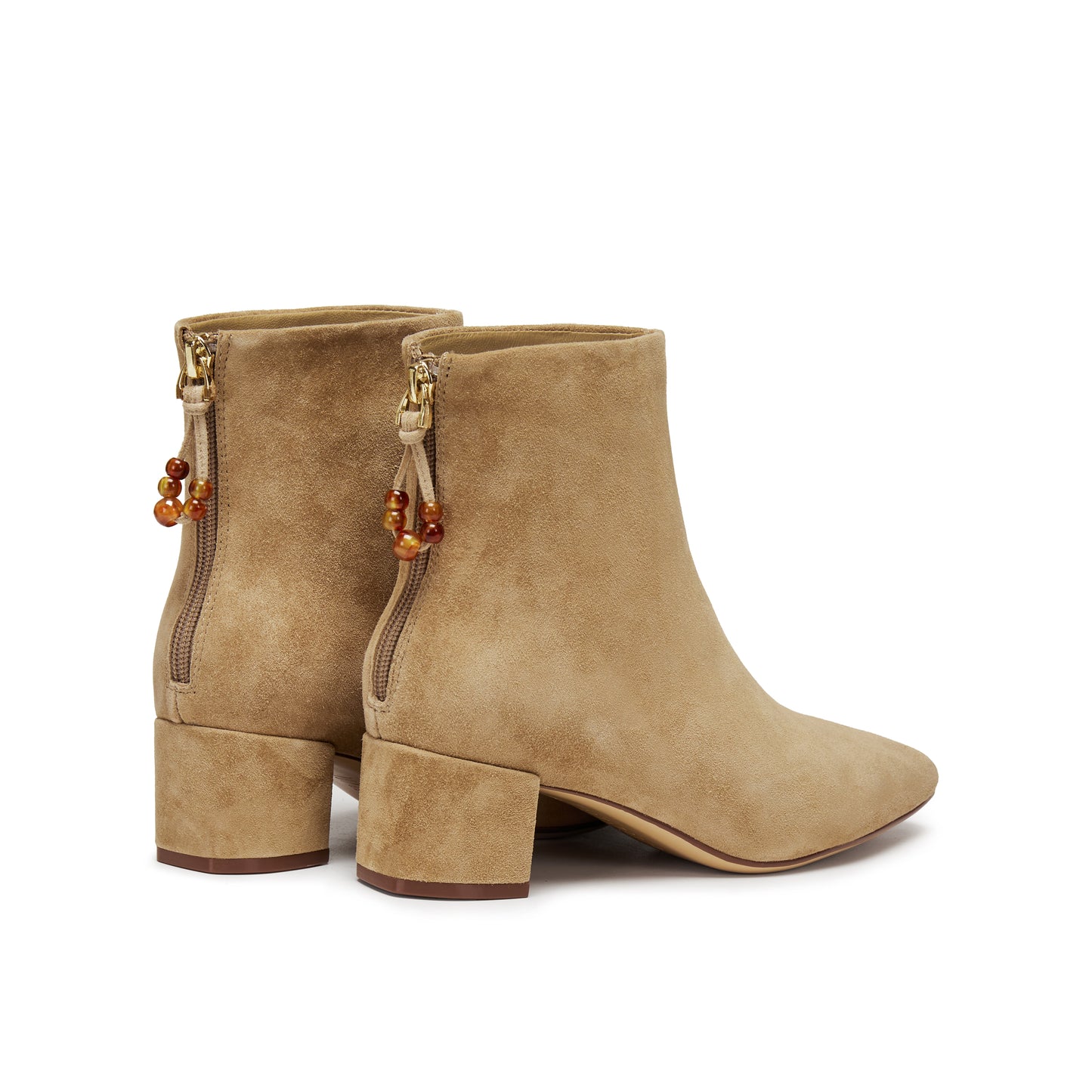 Square-toe Block-heeled Short Boots