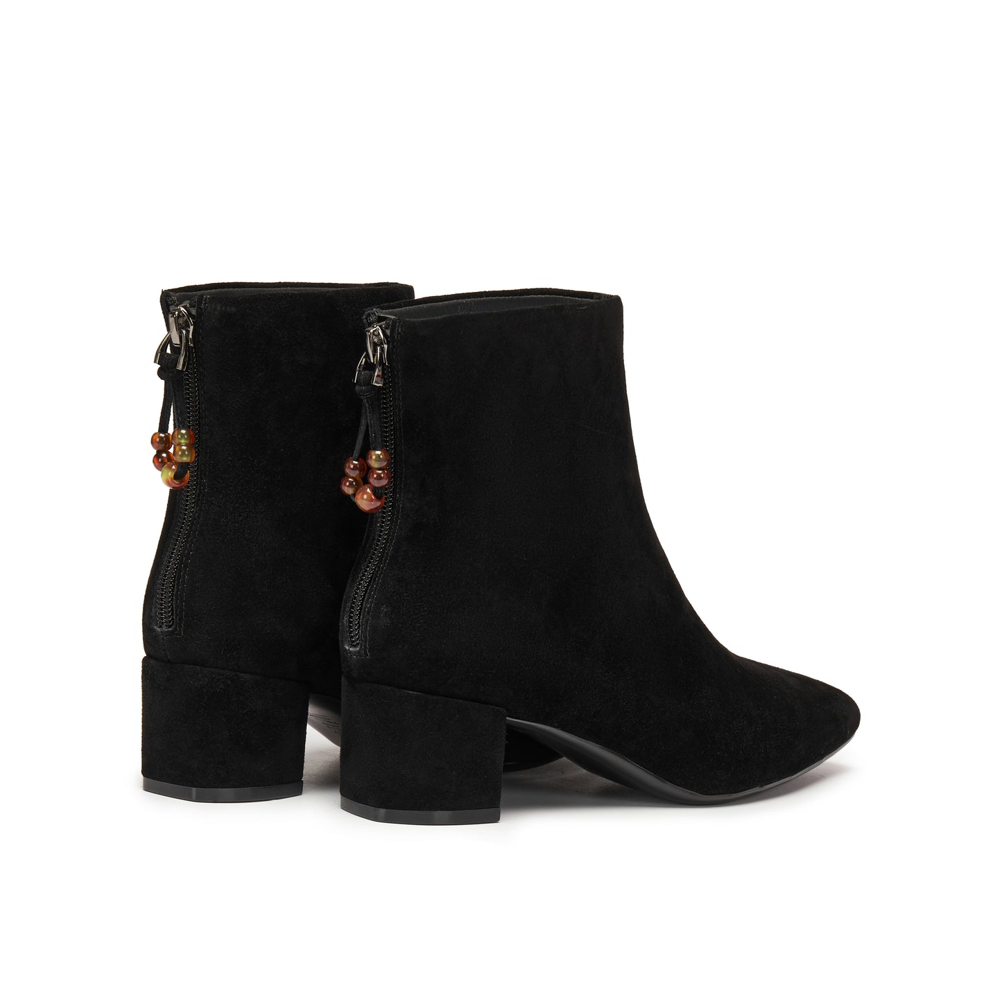 Square-toe Block-heeled Short Boots