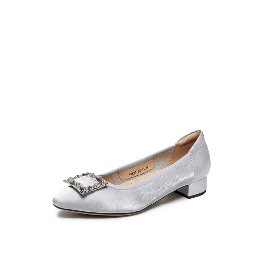 Silk Texture Calf Wedge Pumps