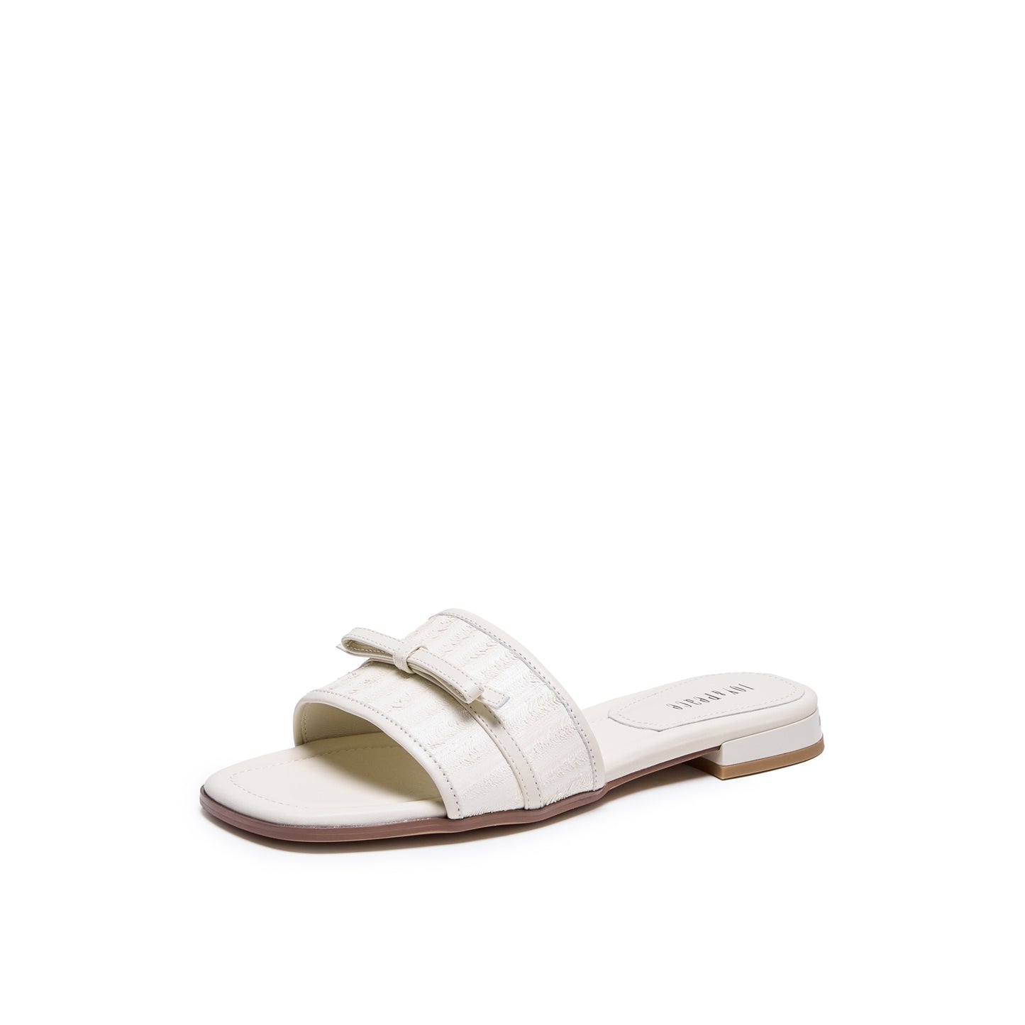 Knotted Leather Raffia Slippers