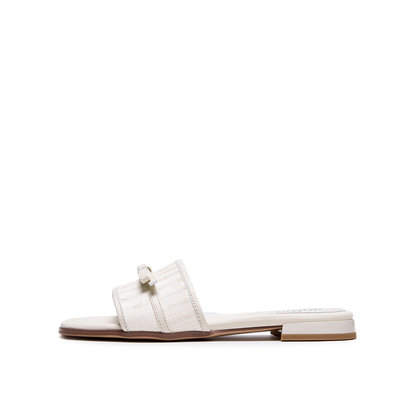 Knotted Leather Raffia Slippers