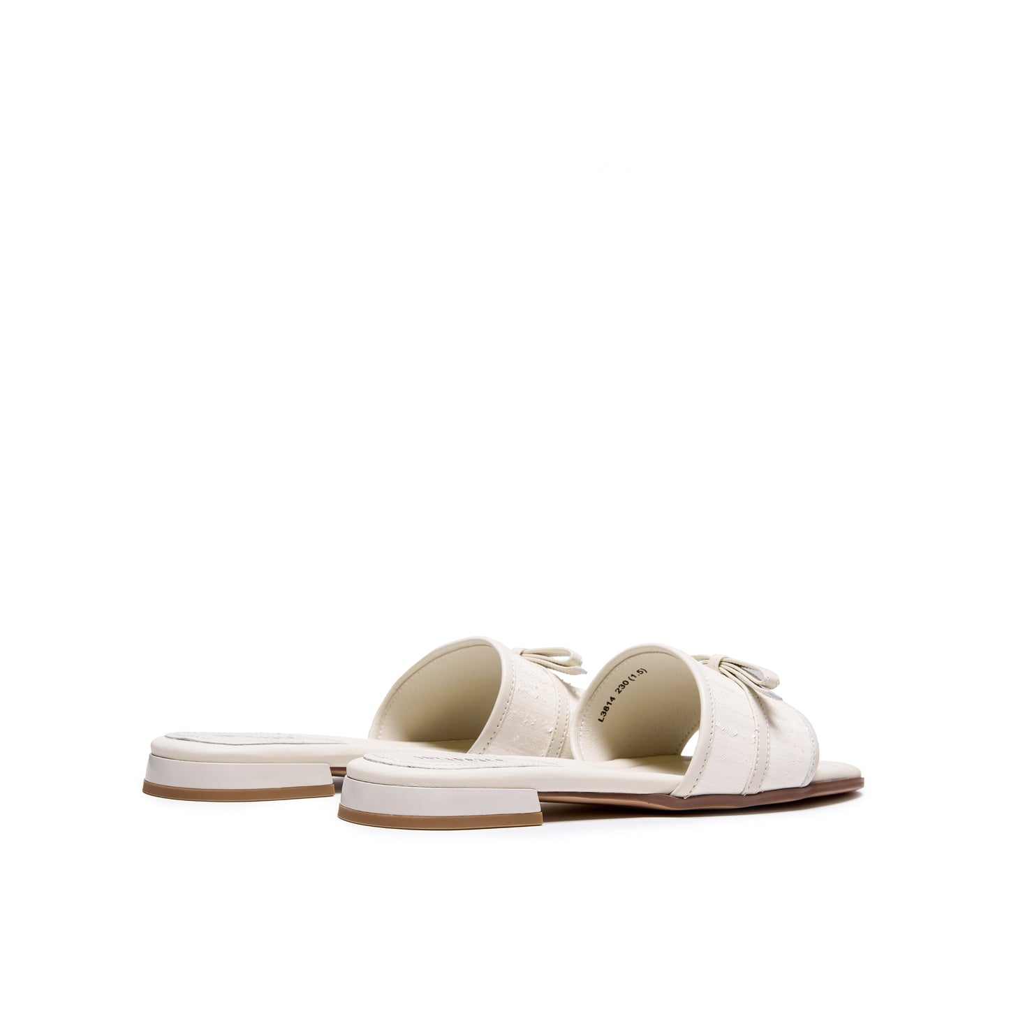 Knotted Leather Raffia Slippers