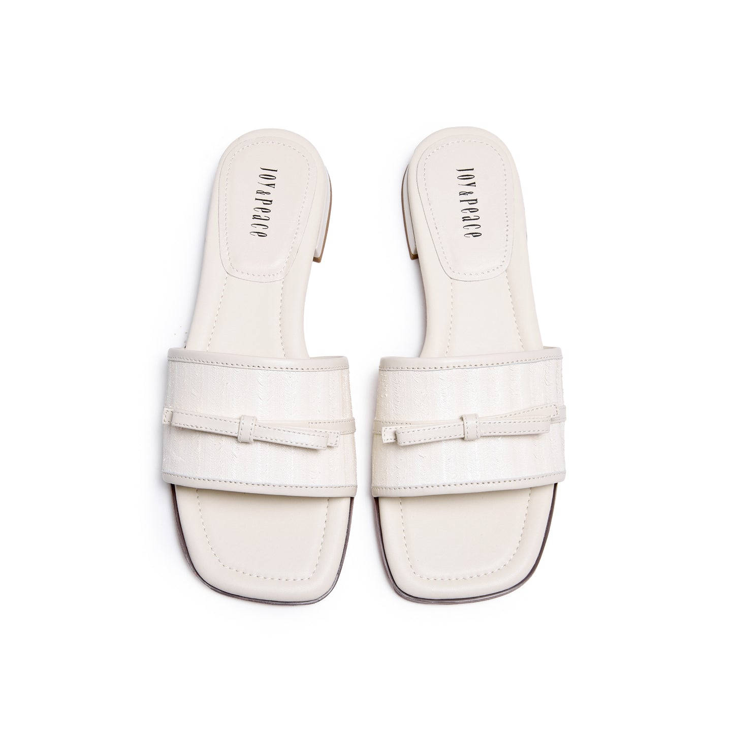 Knotted Leather Raffia Slippers