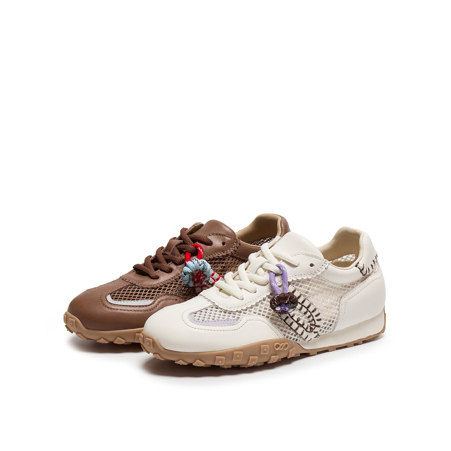 Mesh Sneakers with Pumpkin Charm