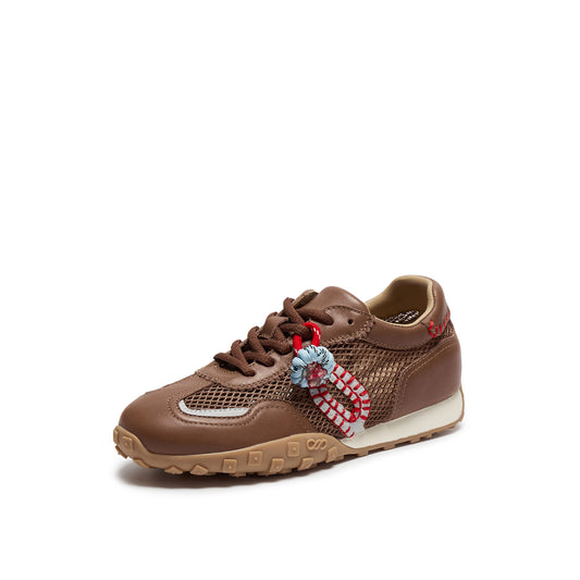 Mesh Sneakers with Pumpkin Charm