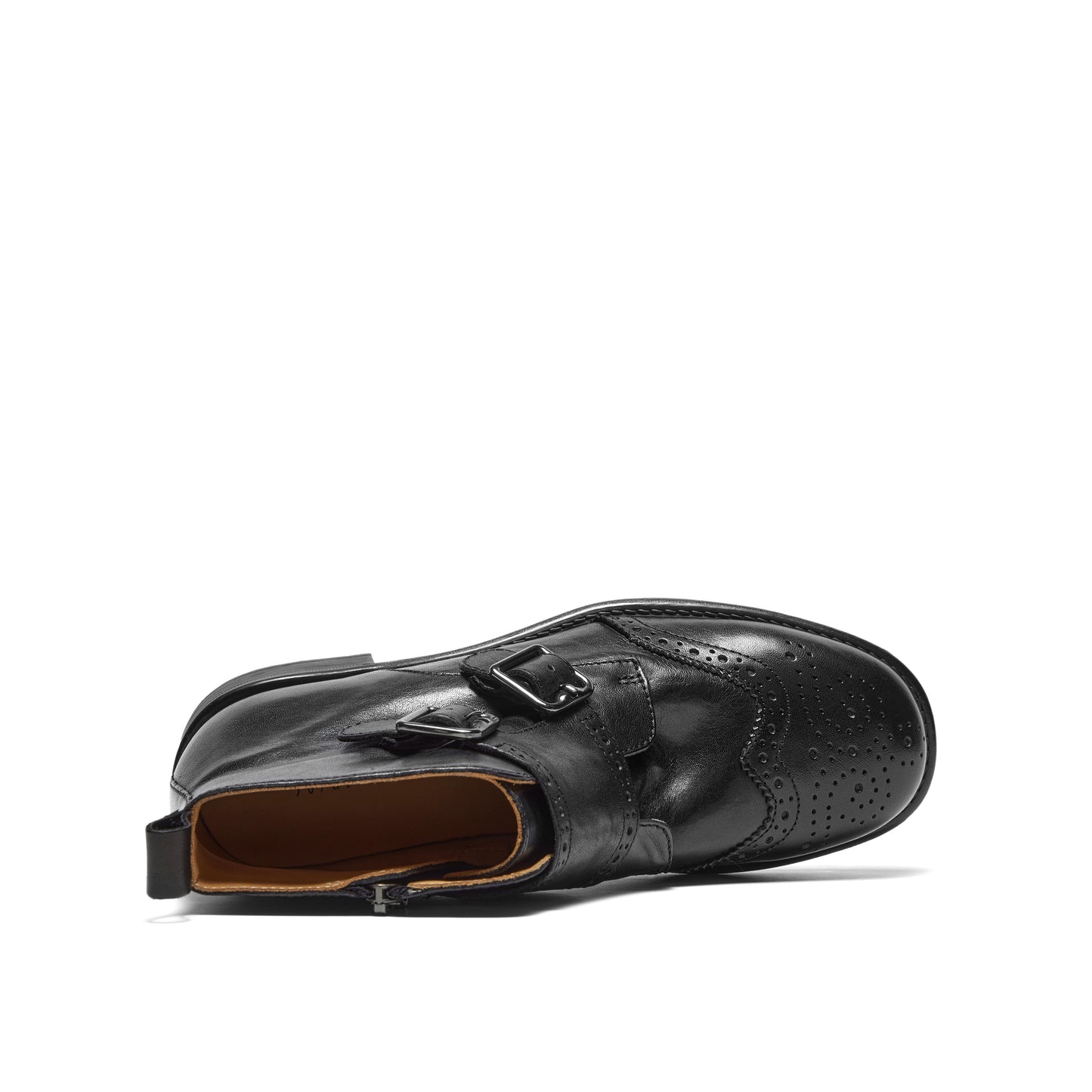 Washed Leather Monkstrap Short Boots