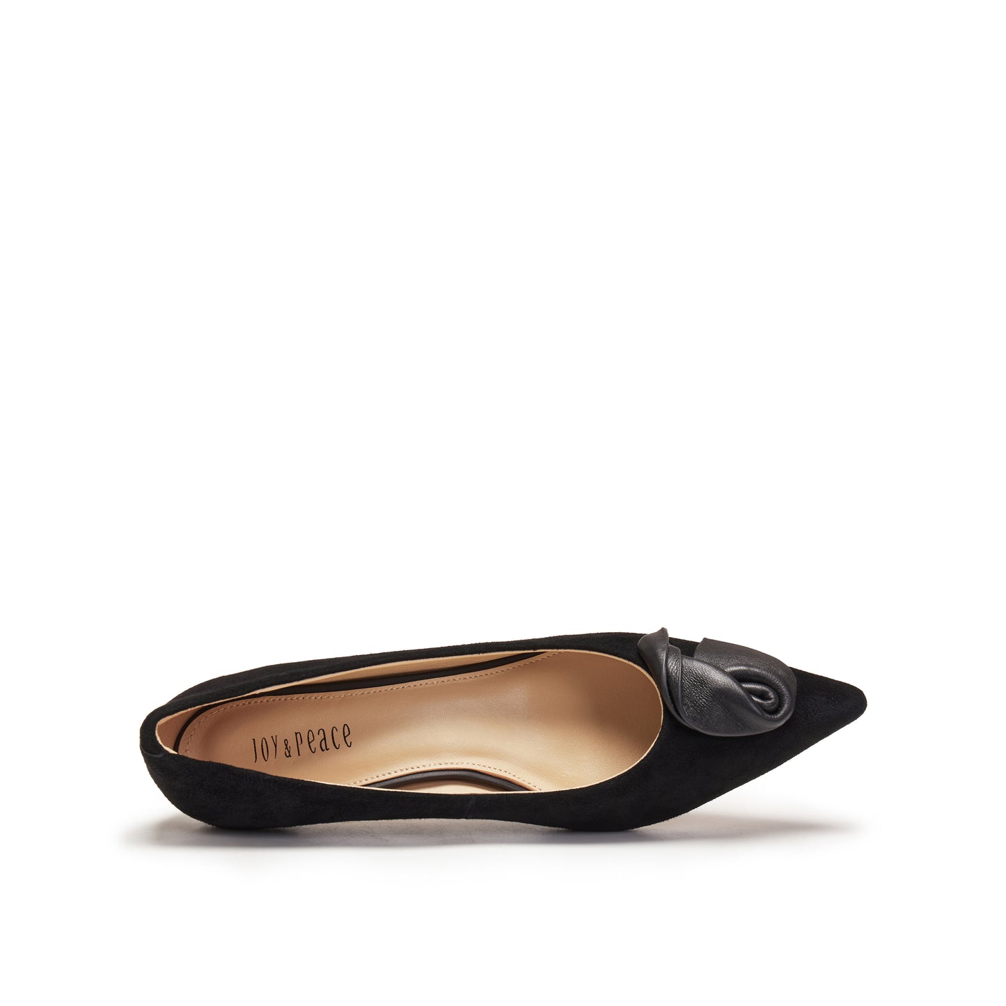 Kitten Heels with Floral Embellisment