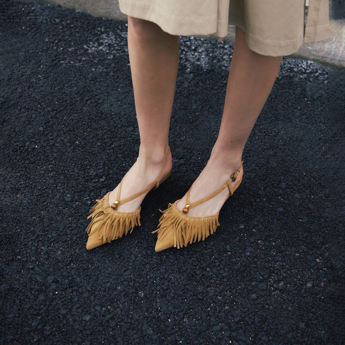Tassel Slingback Pumps